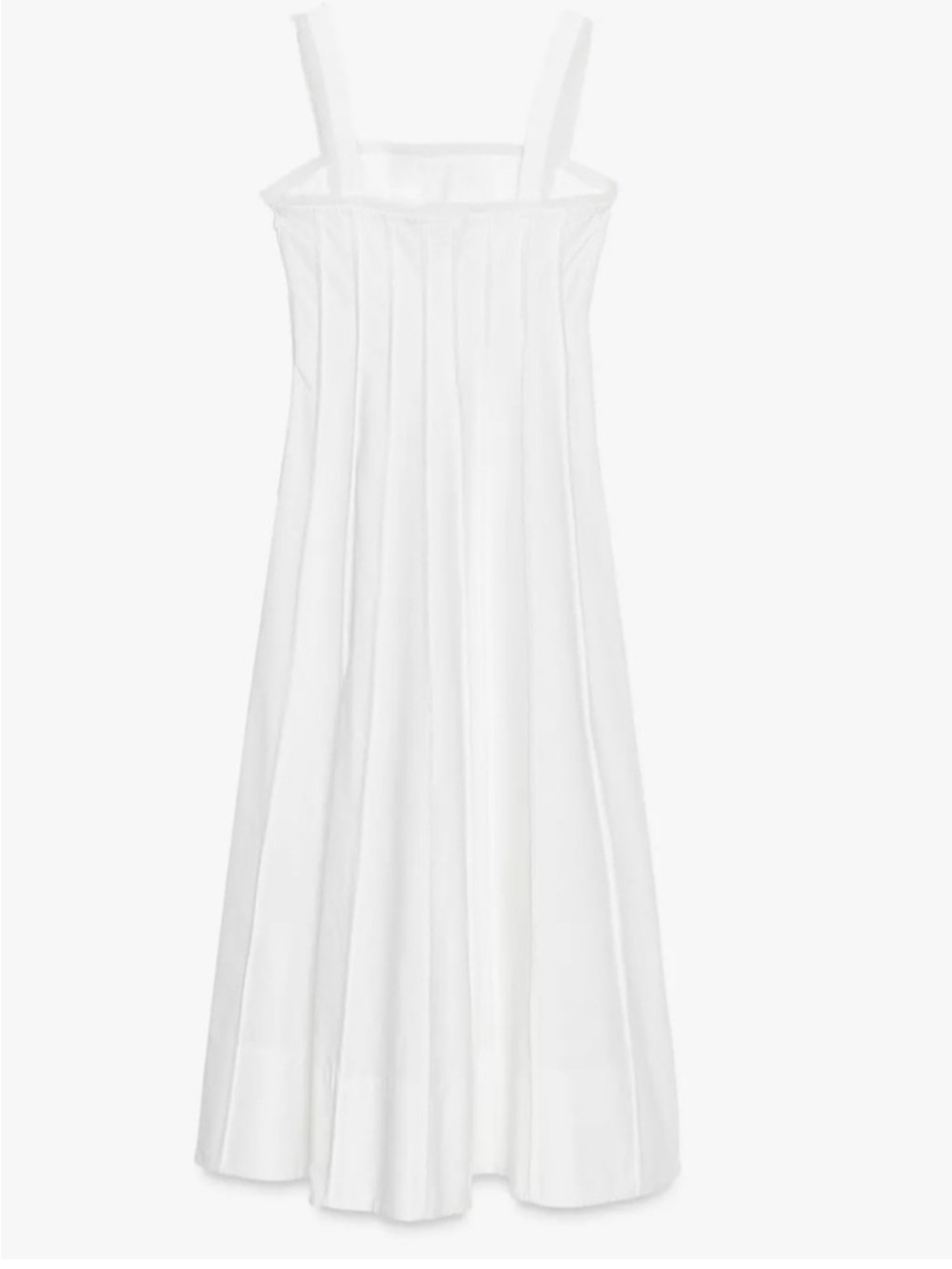 ZARA White Trim Detail Poplin Maxi Dress - Picture 4 of 16